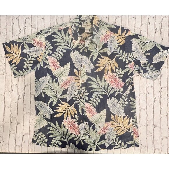 COOKE STREET Honolulu Button Up Shirt Men Size XL Blue Short Sleeve Hawaiian - Picture 1 of 6